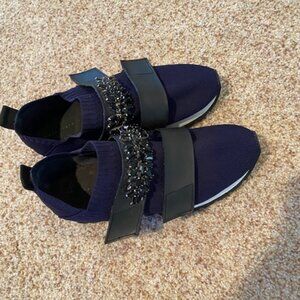 Embellished fabric sneakers-